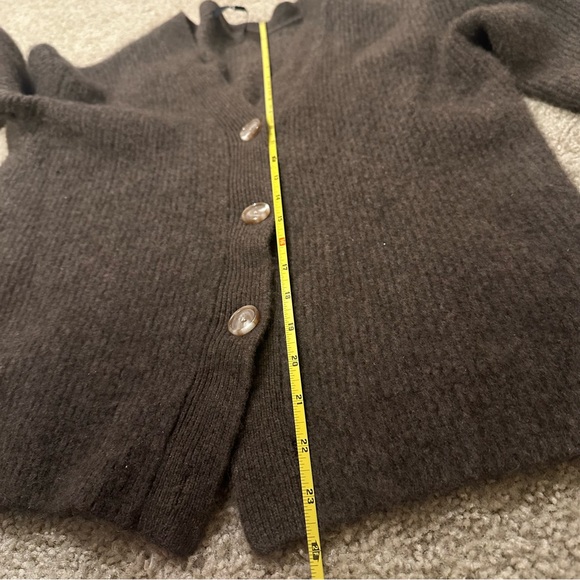 Quince Women’s Mongolian Cashmere Oversized Boyfriend Cardigan Sweater Brown S - Picture 9 of 9